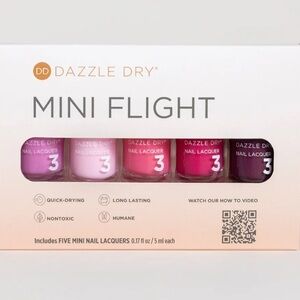 Mini Flight Nail Lacquer Set - Pink, Red, Purple